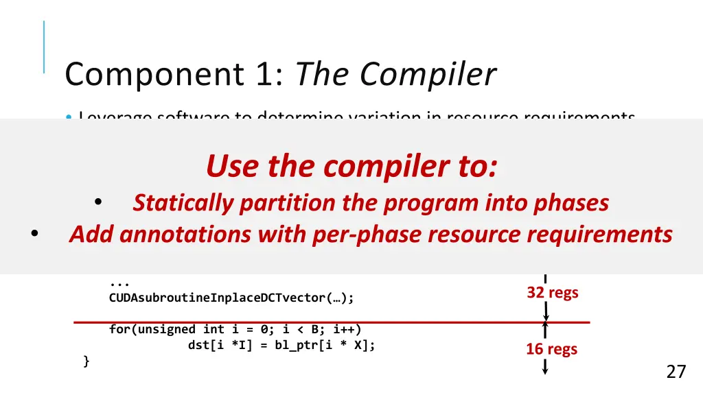 component 1 the compiler