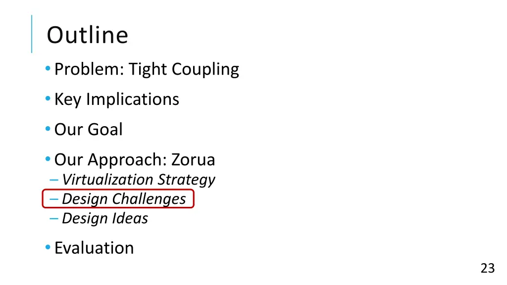 outline problem tight coupling key implications 2