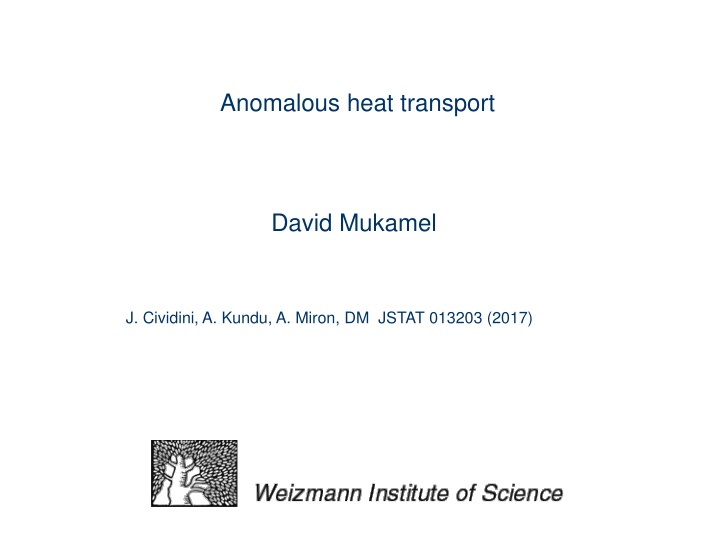 anomalous heat transport