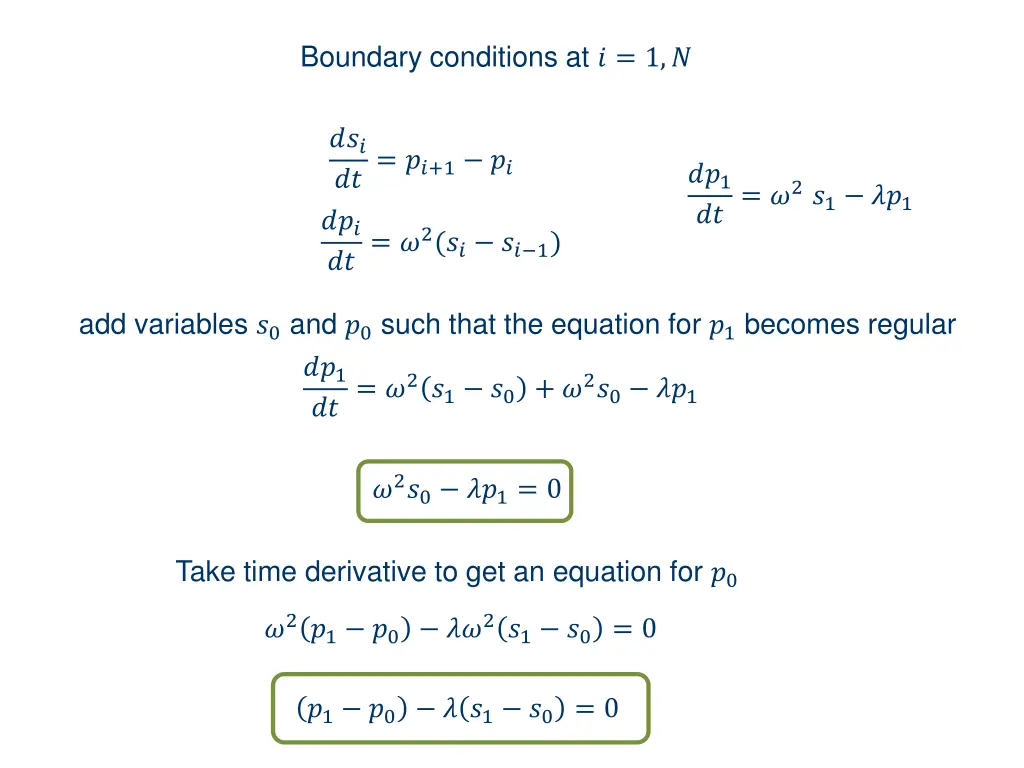 boundary conditions at 1