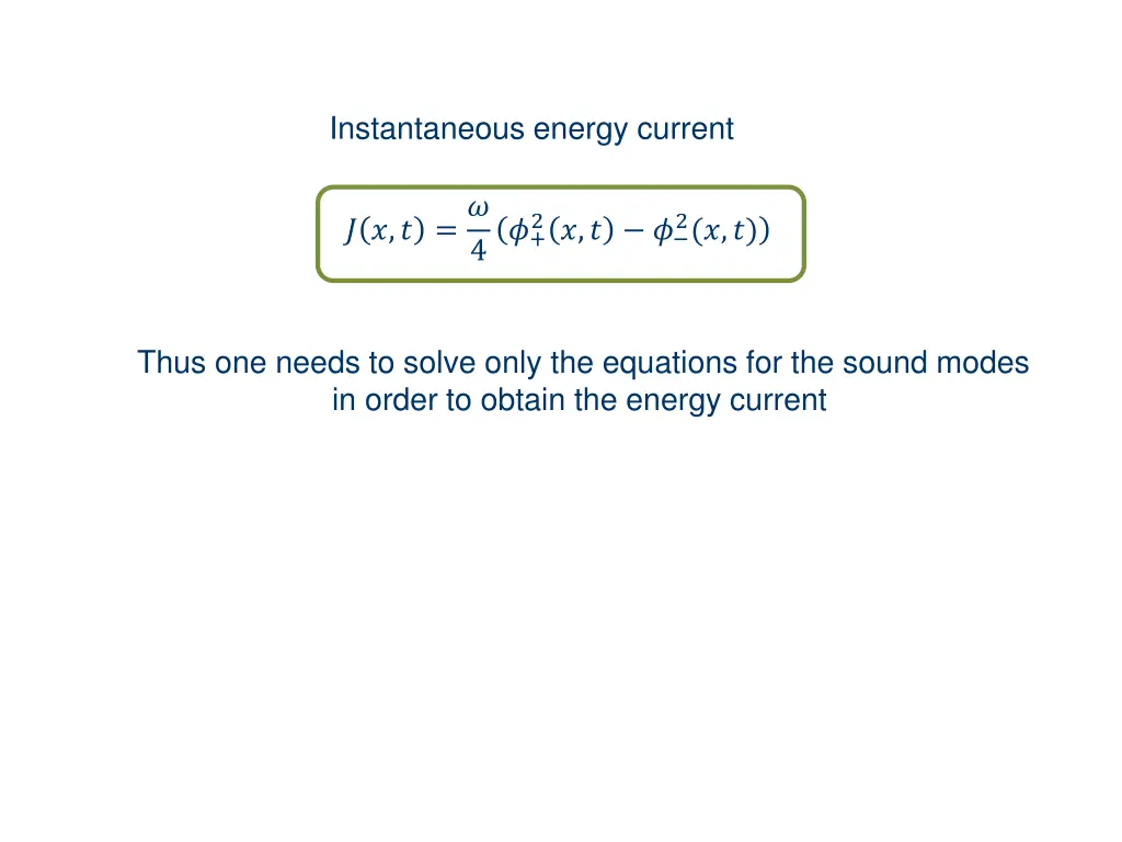 instantaneous energy current