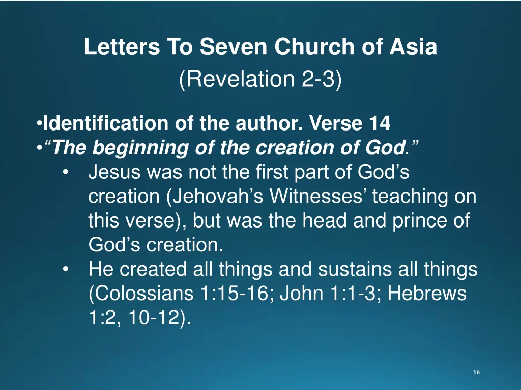 letters to seven church of asia revelation 2 3 2