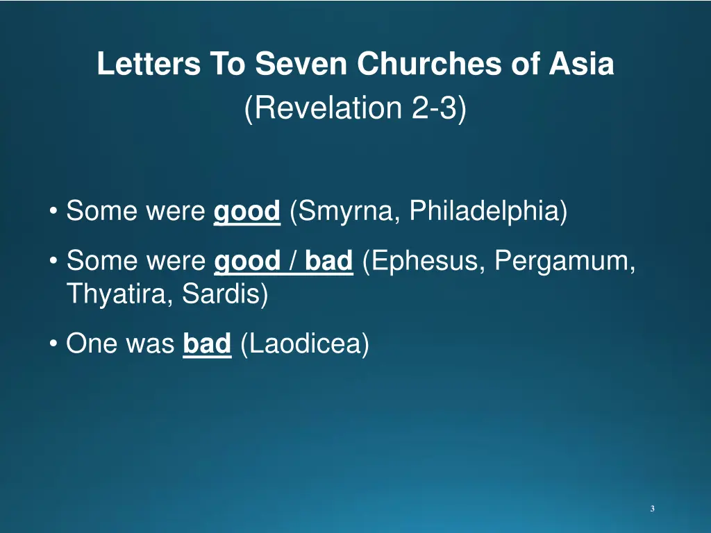 letters to seven churches of asia revelation 2 3