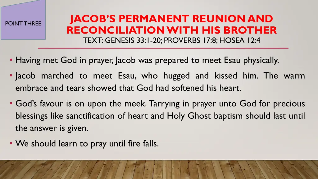 jacob s permanent reunion and reconciliation with