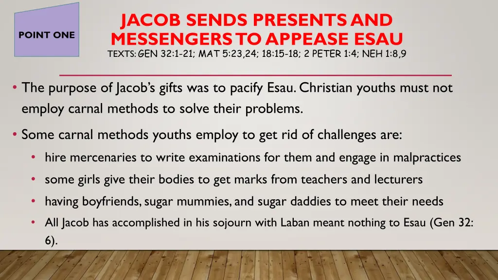 jacob sends presents and messengers to appease