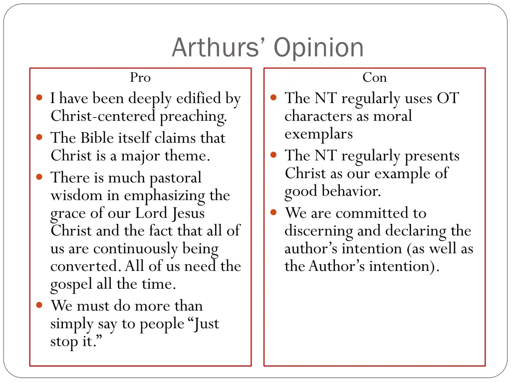 arthurs opinion 1