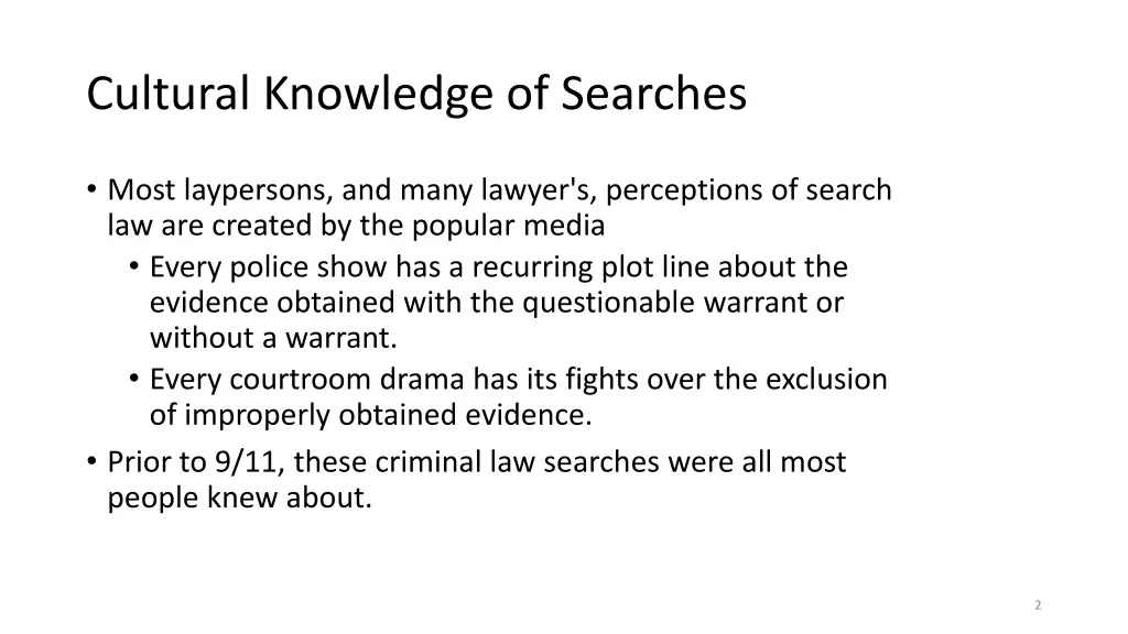 cultural knowledge of searches