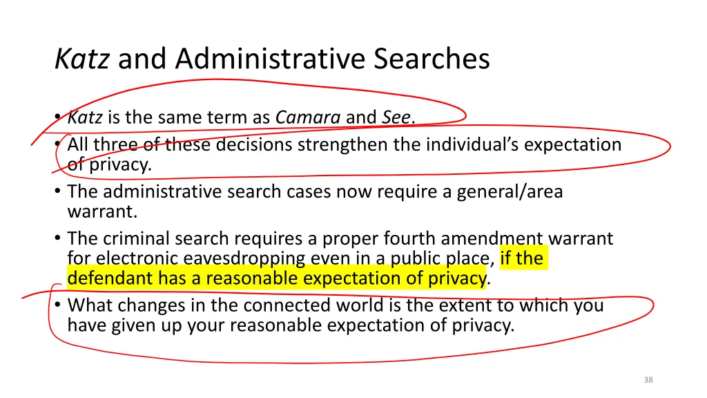 katz and administrative searches