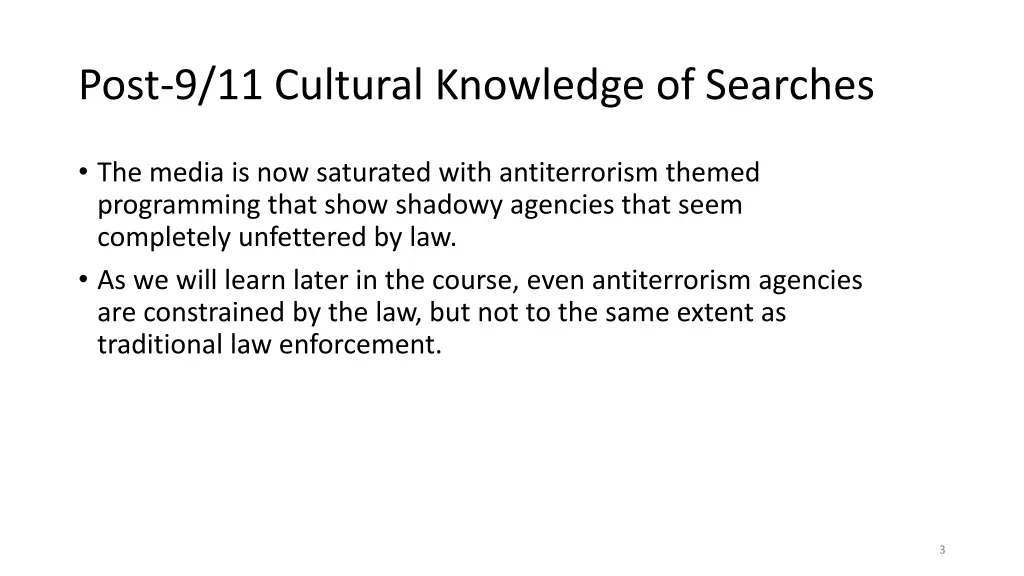 post 9 11 cultural knowledge of searches