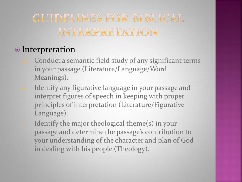 guidelines for biblical interpretation 1