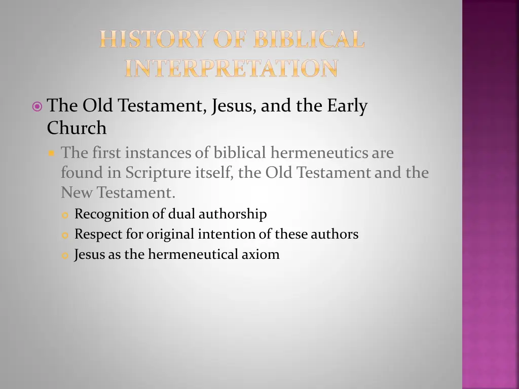 history of biblical interpretation