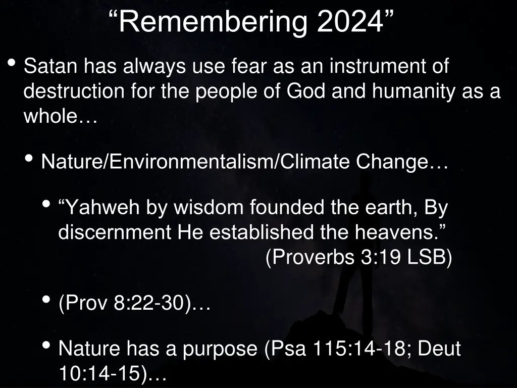 remembering 2024 satan has always use fear