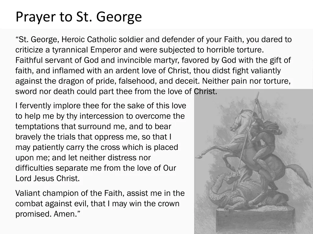 prayer to st george