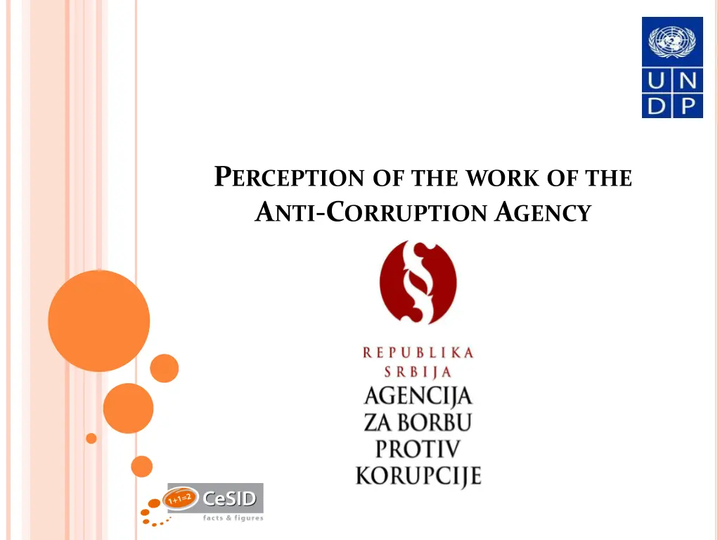 p erception of the work of the a nti c orruption