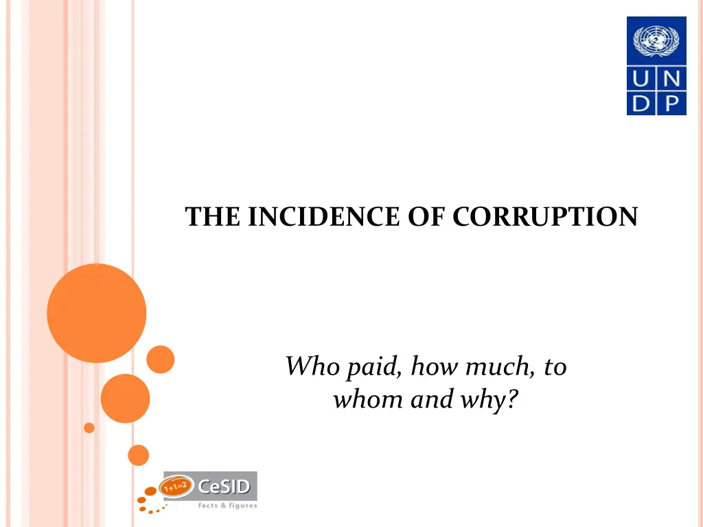 the incidence of corruption