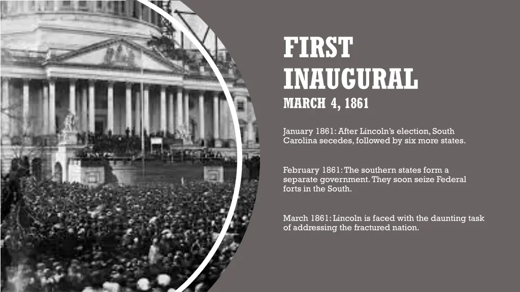 first inaugural march 4 1861