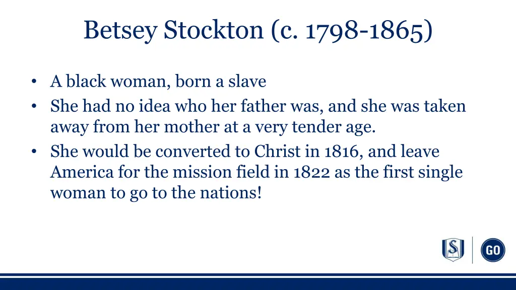 betsey stockton c 1798 1865