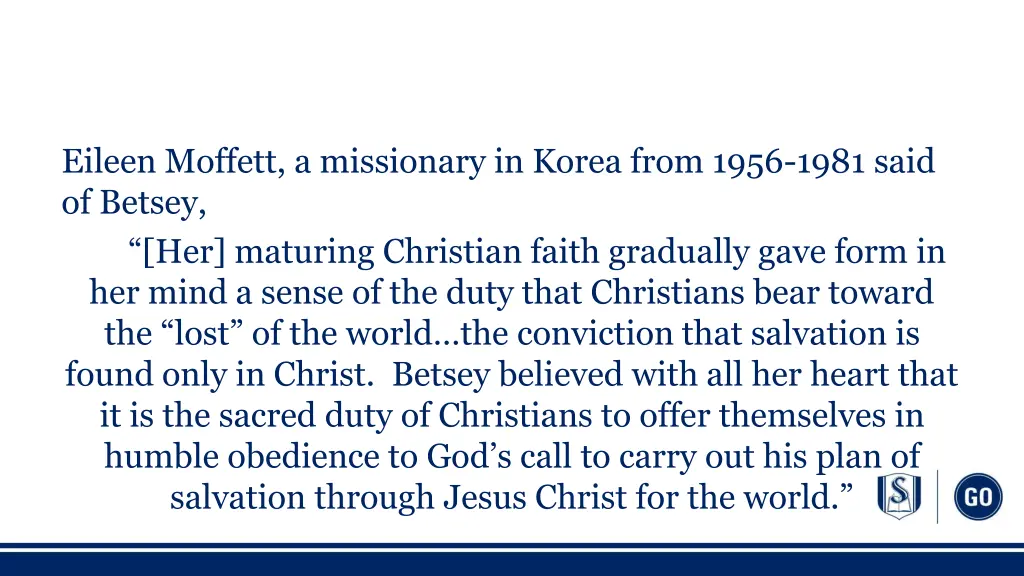 eileen moffett a missionary in korea from 1956