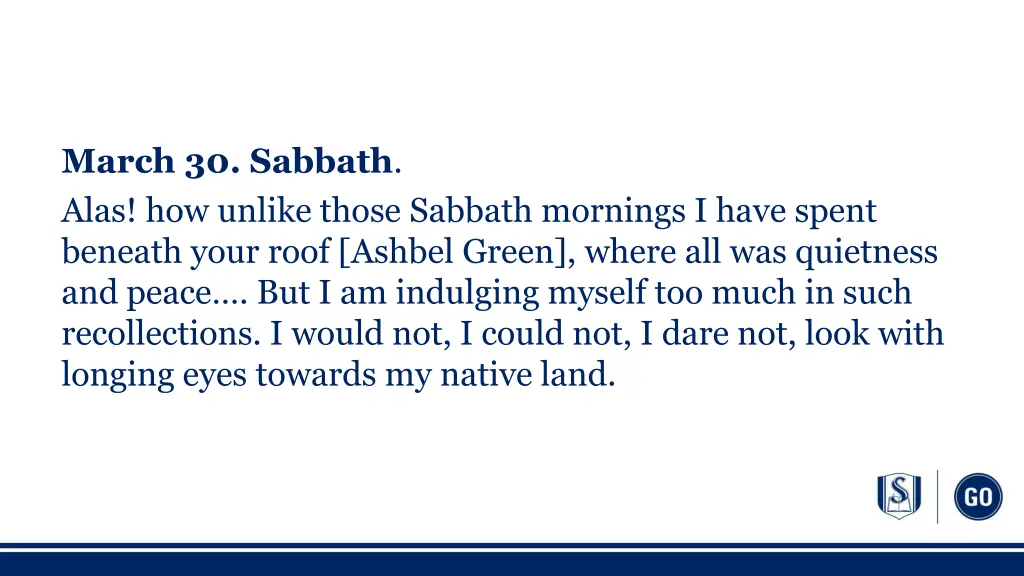 march 30 sabbath alas how unlike those sabbath