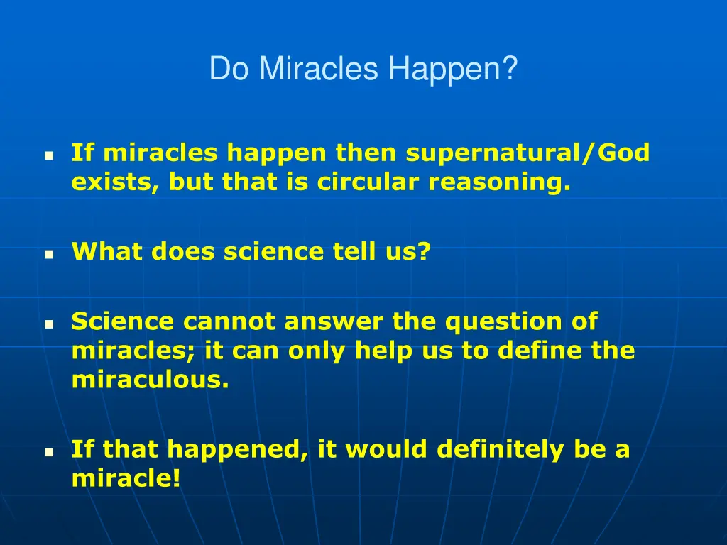 do miracles happen