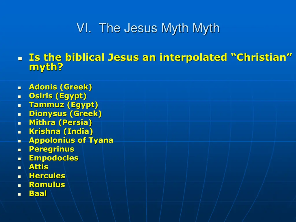 vi the jesus myth myth