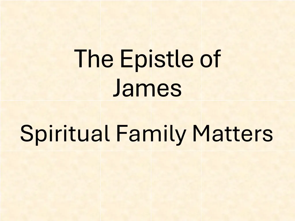 the epistle of james