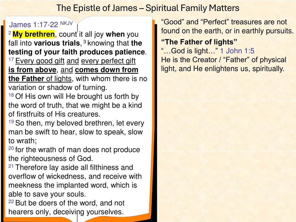 the epistle of james spiritual family matters 6