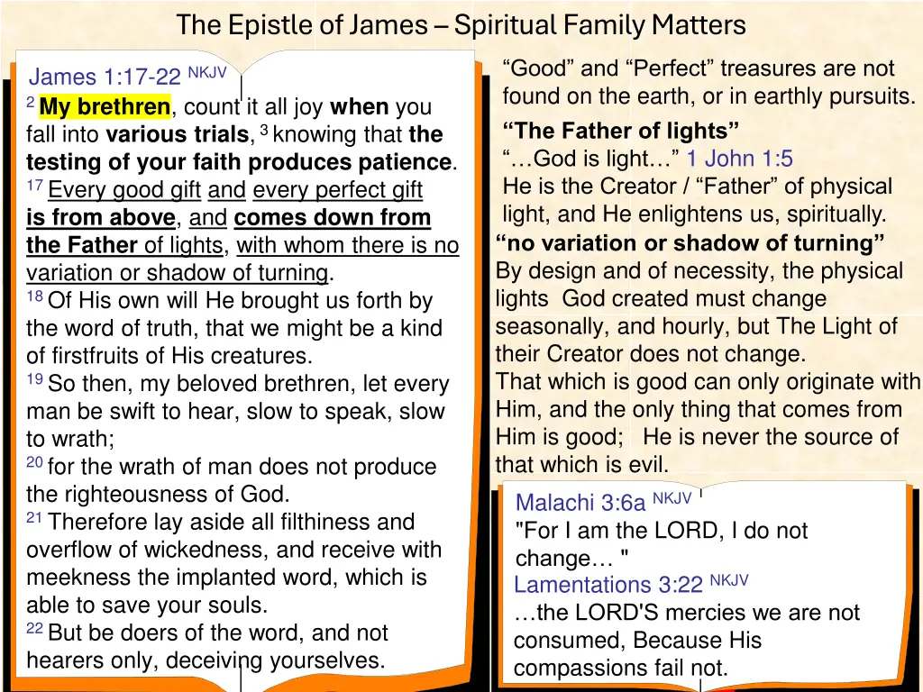 the epistle of james spiritual family matters 7