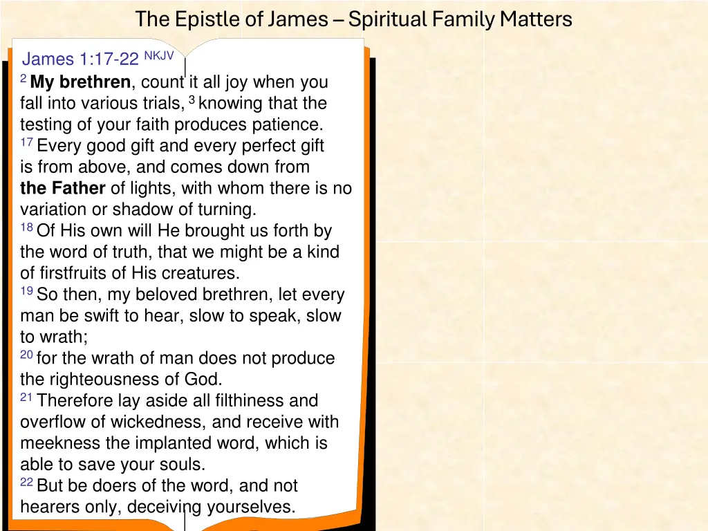 the epistle of james spiritual family matters 8