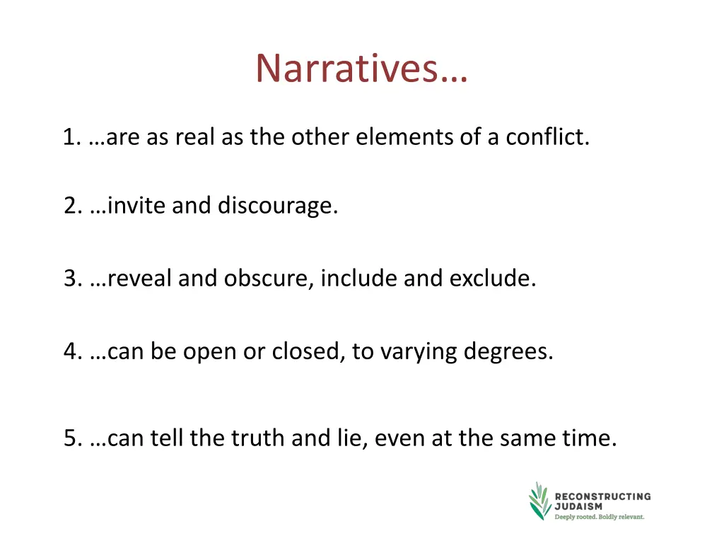 narratives