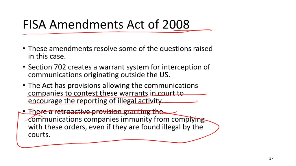 fisa amendments act of 2008