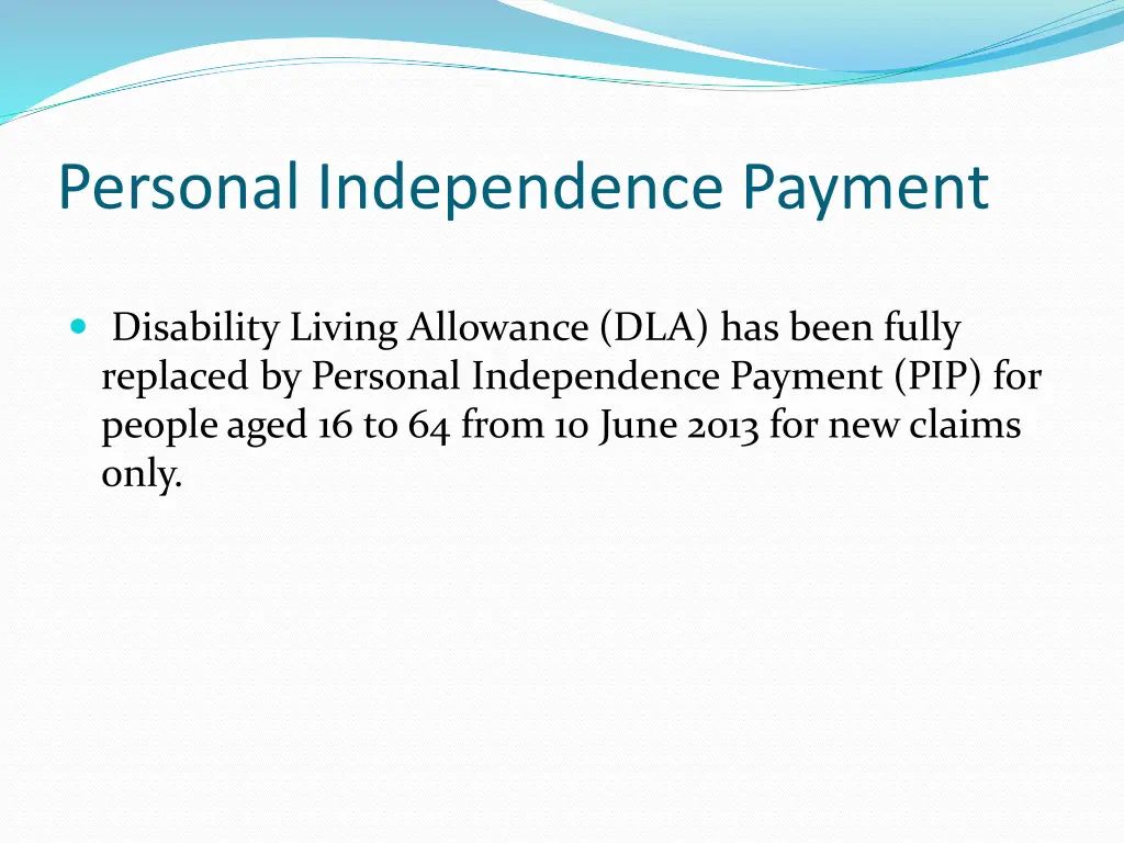 personal independence payment