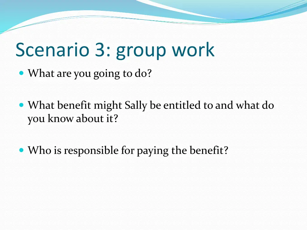 scenario 3 group work