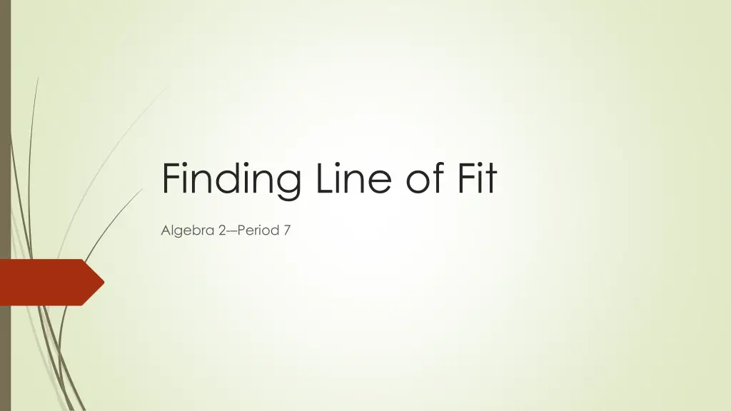 finding line of fit