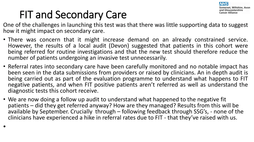 fit and secondary care fit and secondary care