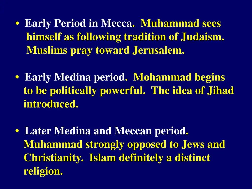 early period in mecca muhammad sees himself