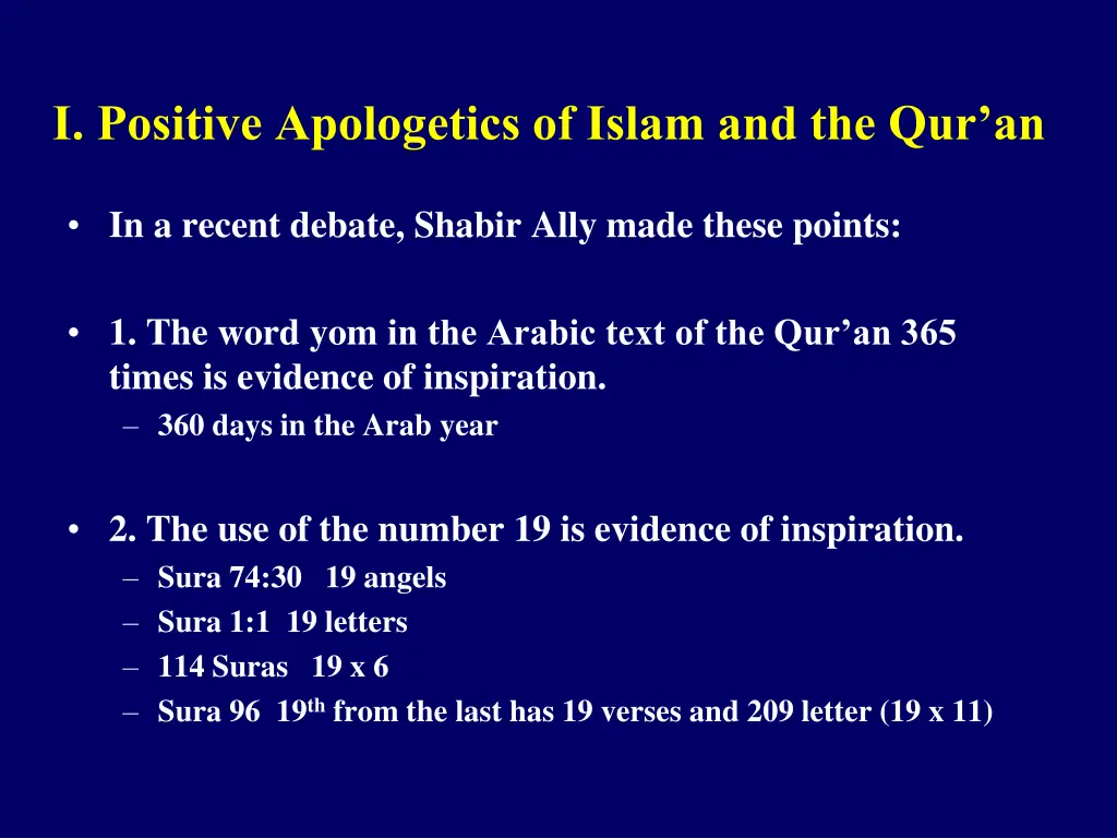 i positive apologetics of islam and the qur an