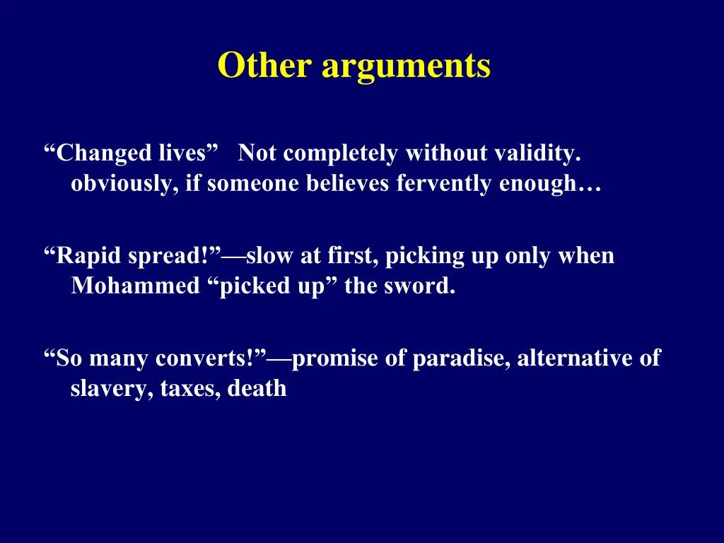 other arguments