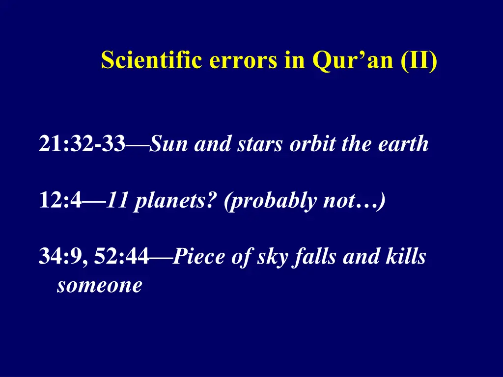 scientific errors in qur an ii