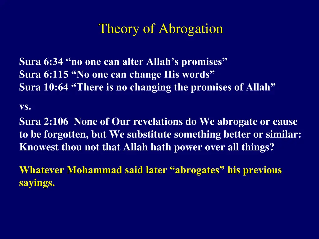 theory of abrogation