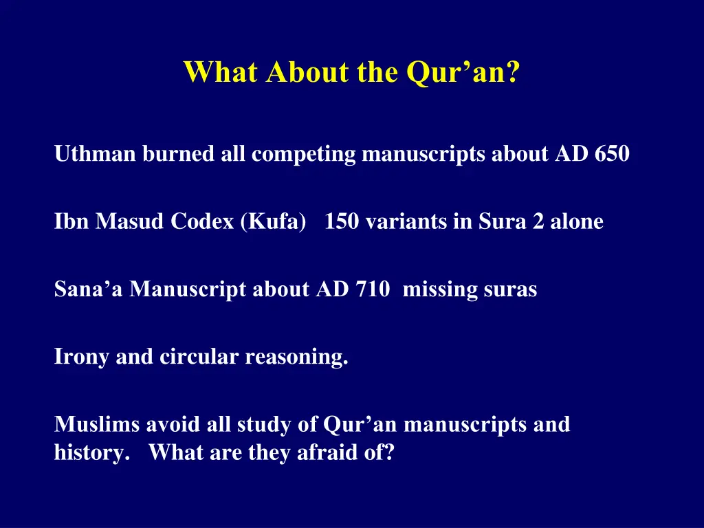 what about the qur an