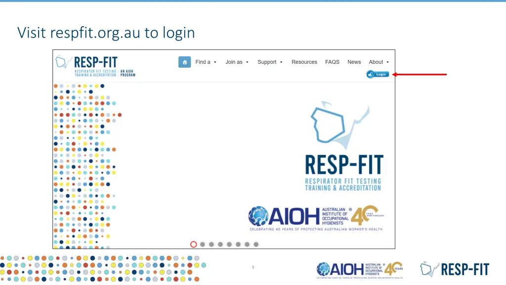 visit respfit org au to login