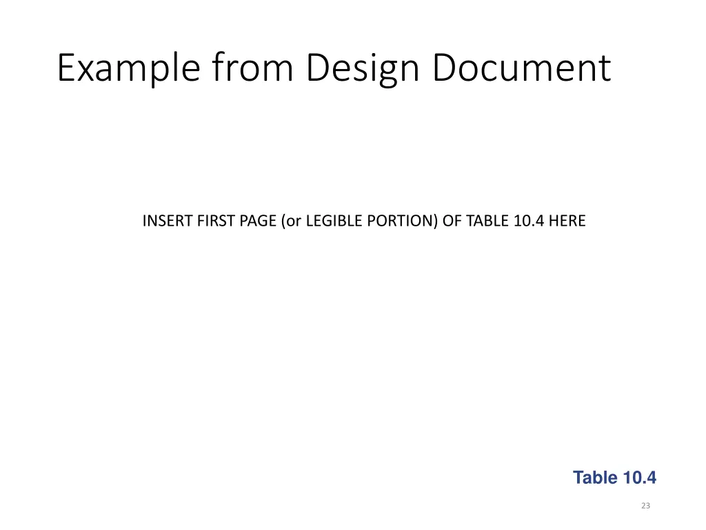 example from design document