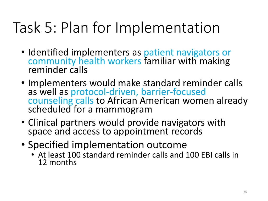 task 5 plan for implementation 1