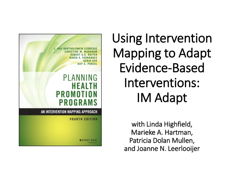 using intervention using intervention mapping