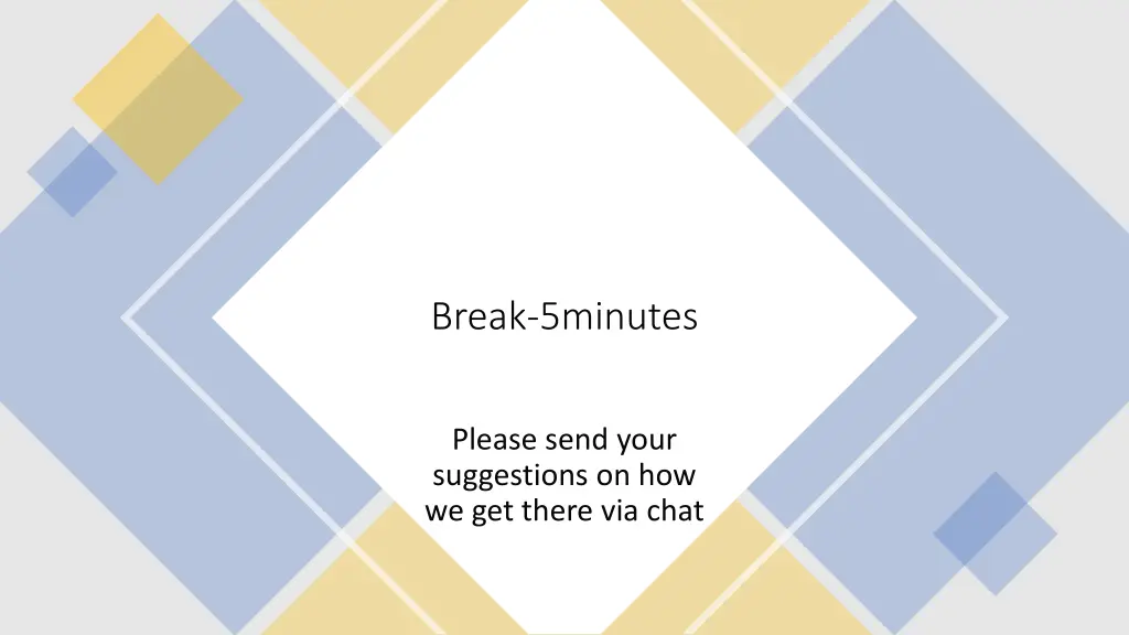 break 5minutes