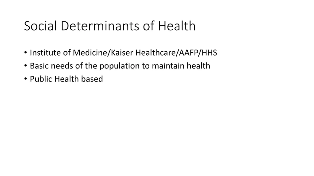 social determinants of health