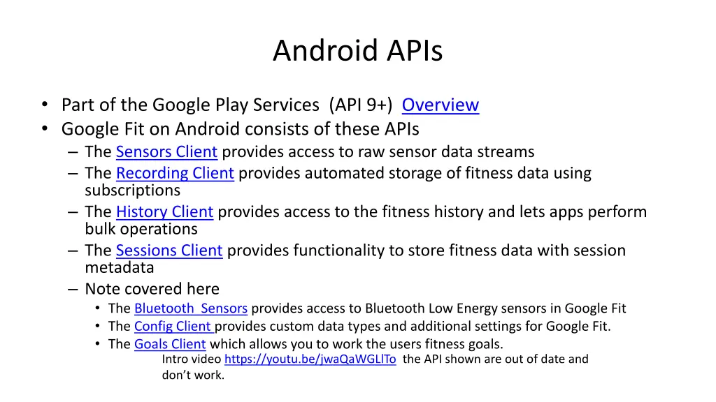 android apis