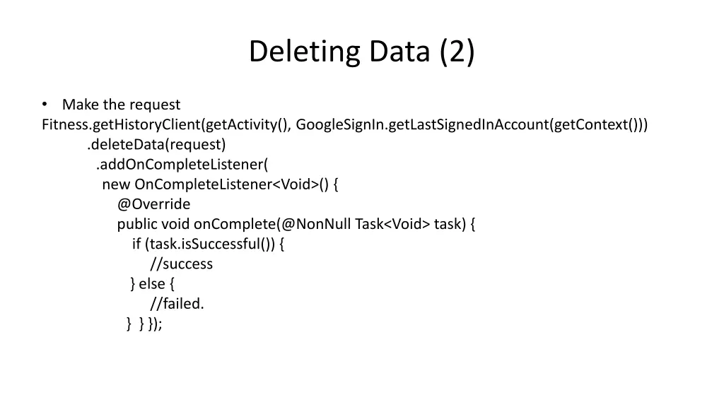 deleting data 2