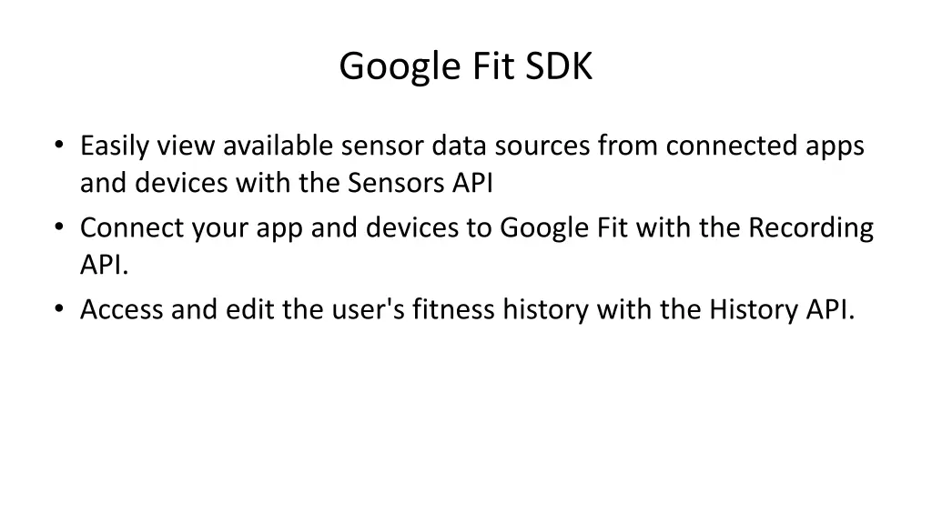 google fit sdk